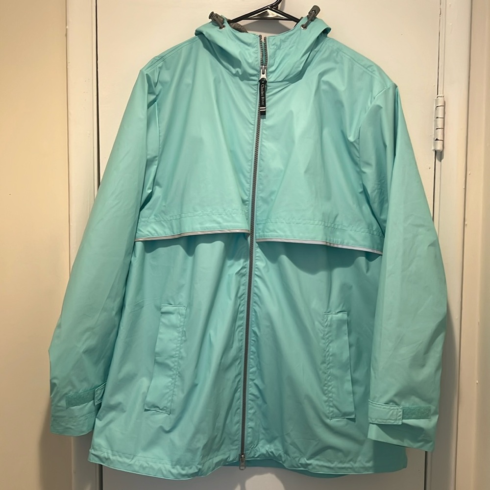 Charles River new without tags Teal Raincoat